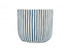 JADE STRIPE POT 13.6 X 13.6 X 12.6 CM