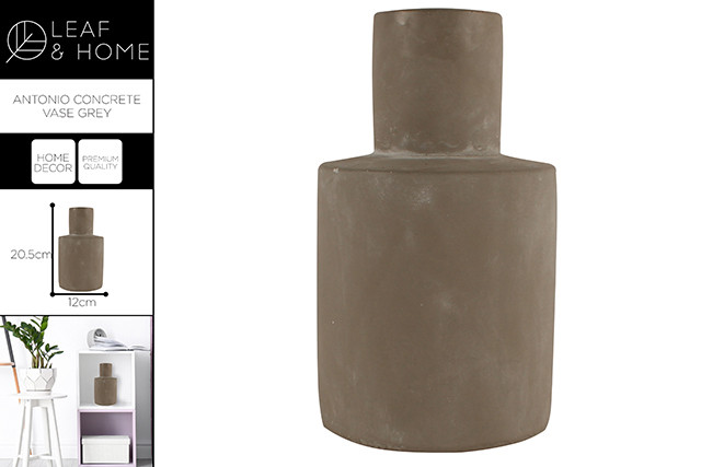 ANTONIO CONCRETE VASE GREY 20.5 X 12CM