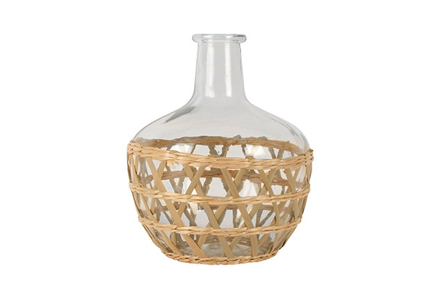 TATE SEAGRASS WOVEN VASE H26 X D16CM