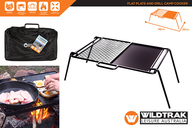 FLAT PLATE AND GRILL CAMP COOKER 460X330X250MM