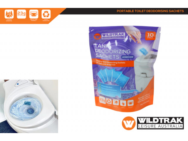 PORTABLE TOILET DEODORISING SACHETS 10PK X 23G