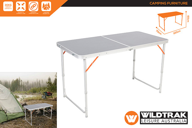 CAMP 120 BI FOLD TABLE 120X70X60CM