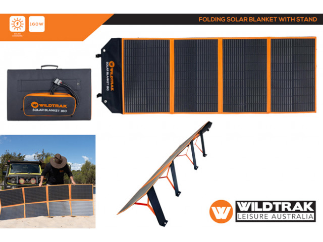 FOLDING SOLAR BLANKET 160W EFTE COATED WITH STAND