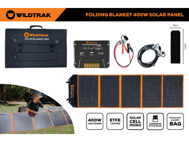 FOLDING SOLAR BLANKET 400W EFTE COATED WITH STAND