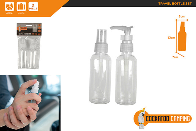 TRAVEL BOTTLE SET 2PCE AC CA0006