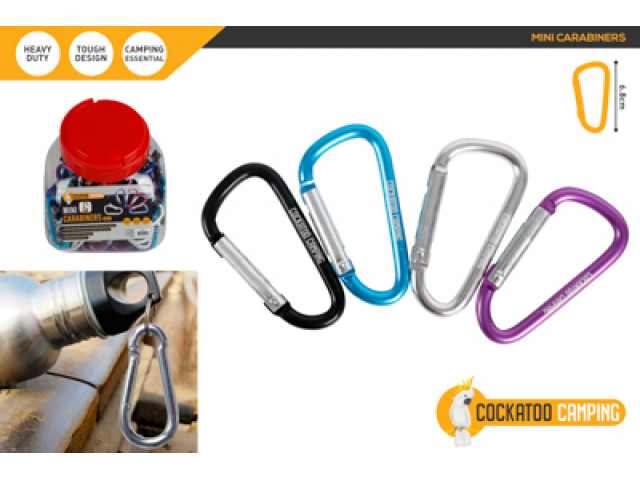 MINI CARABINERS 6.8CM 100 PCS IN FISH BOWL AC CA0041