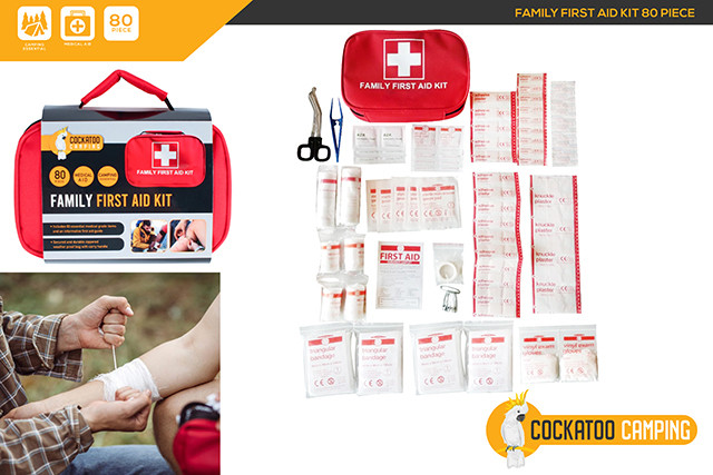 FAMILY FIRST AID KIT 80 PIECE AC CA0086