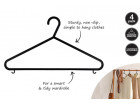 HANGERS PLASTIC 4PK BLACK 