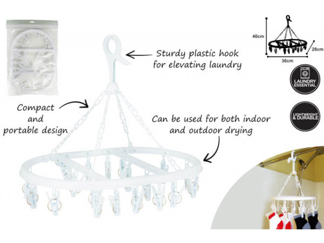 20 PEG CLOTHES AIRER 40X36X28CM A/C LA2030