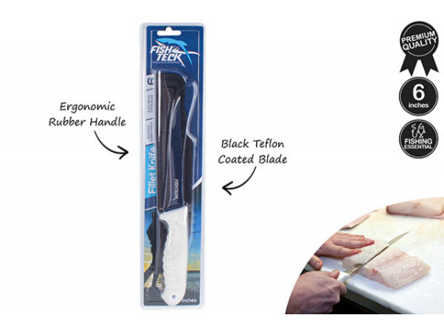 DELUXE FILLET KNIFE 6IN WITH SHEATH BLISTER PACK