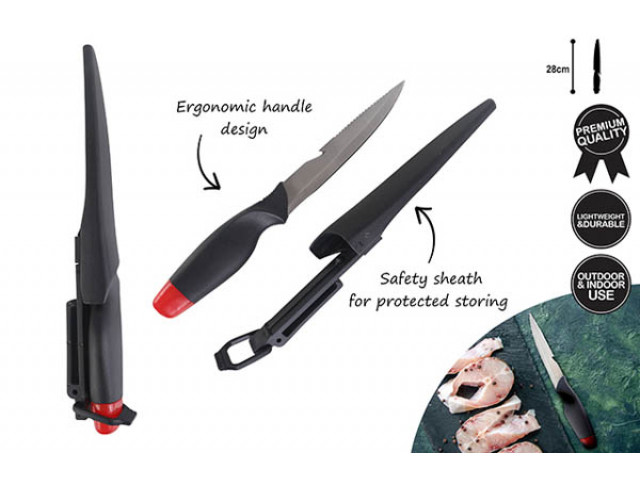 DELUXE FLOATING FILLET KNIFE 5IN WITH SAFETY SHEATH