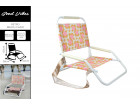 BEACH CHAIR FLDBLE RETRO DOT W WHITE FRAME 60X58X50CM