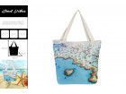 BEACH BAG WITH INNER ZIP GREAT BARRIER REEF 50X45X15 CM