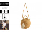 SHINE JUTE SHOULDER BAG WITH TASSEL 30 X 30 CM