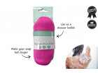 SOAP POUCH SHOWER LOOFAH SPONGE BLUE AND PURPLE