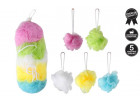 BATH SPONGE SET OF 5 30G 5 ASST COLOURS