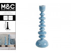 ROE BLUE TAPER CANDLE HOLDER 25.5X10X10CM