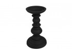 KELLI CANDLE HOLDER MDF MATTE BLACK 20.5X11X11CM