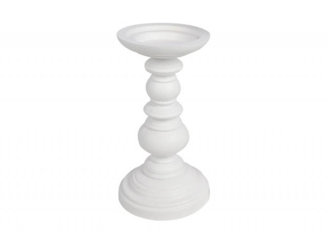 KELLI CANDLE HOLDER MDF MATTE WHITE 20.5X11X11CM