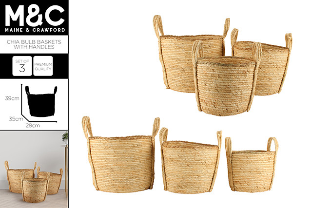 BULB BASKETS 3PC 39X35X28LGE W HANDLES