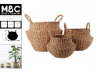 S3 SEAGRASS BELLY BASKETS 45 X 35 X 30CM LGE