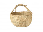 NATURAL  SEAGRASS BASKET 40X34 CM WITH CARRY HANDLE