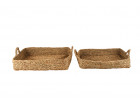 S2 WOVEN SEAGRASS TRAYS 48X40 CM WITH HANDLE