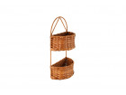 CALIB 2 TIER WOVEN BASKET 48X25X13.5CM