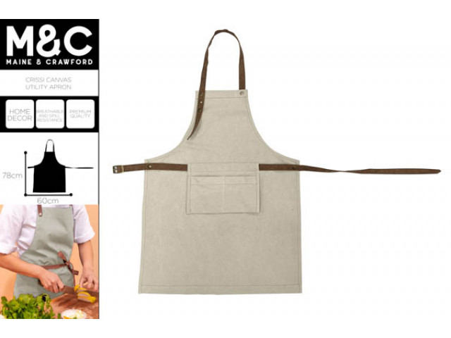 CRISSI CANVAS UTILITY APRON 78 x 60CM