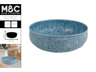 ROE S2 EMBOSSED BOWL ENAMEL BLUE 28.5X28.5X8.5CM LGE