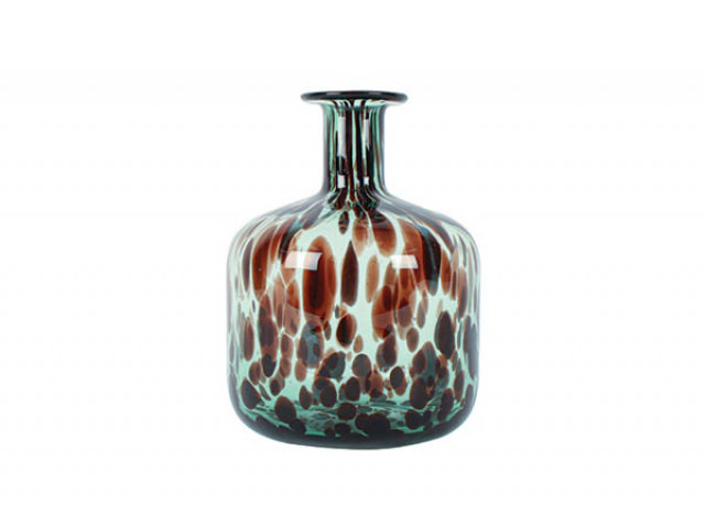 ARLO EMERALD LEOPARD PRINT VASE H22XD16CM