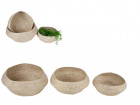 PETAL S3 JUTE  BULB BASKETS 35 X 30 X 14CM LGE