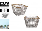 BRANTLY METAL STORAGE BASKET 25X25X18CM