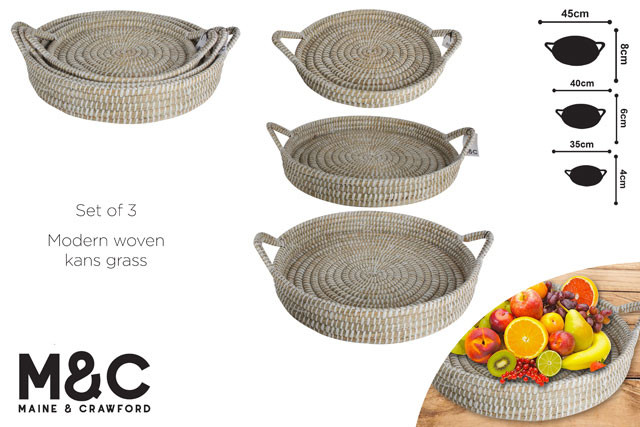 ELLIOT S3 KANS GRASS TRAYS WITH HANDLE 45X8CM