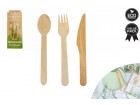 36PK ECO WOODEN CUTLERY 16CM 