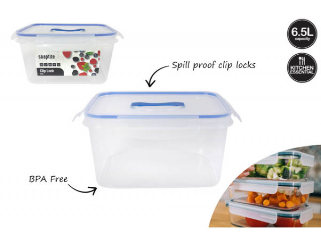 STORGE CONTAINR MED CLIP LOCK SILICONE LID 30X23.2X16.2CM