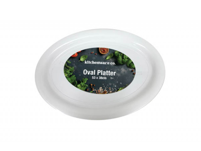 PLATTER WHITE OVAL 53X38CM