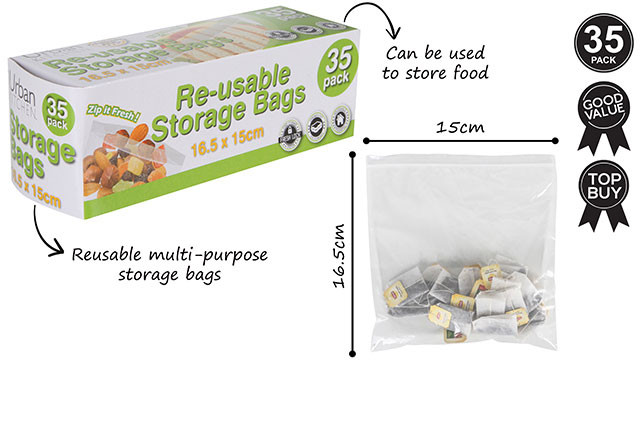 35PC SANDWICH BAGS 16 x 14CM 