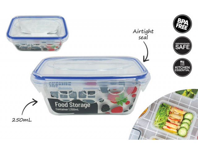 RECTANGLE FOOD STORAGE CONTAINER 250ML