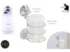 CHROME TOOTHBRUSH HOLDER W CUP ULTRA LOCK SUCTION