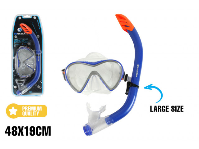 MASK SNORKEL SET METTAMS ADULTS PVC BLUE 48X19CM
