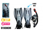 MASK SNORKEL & FIN SET ROTTO ADULTS DRY TOP L XL 61X30CM