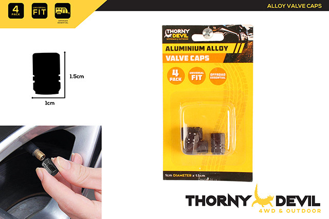 4PK ALLOY VALVE CAPS DIA 1 X 1.5CM