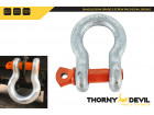 SHACKLE BOW GRADE S SCREW PIN 3/8 SWL 1000KG SH101010