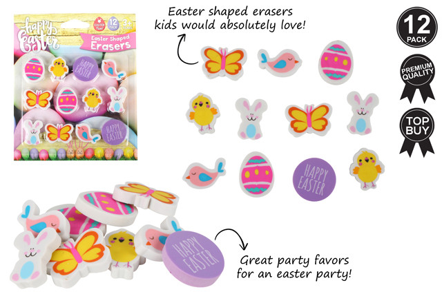 EASTER SHAPED ERASERS 