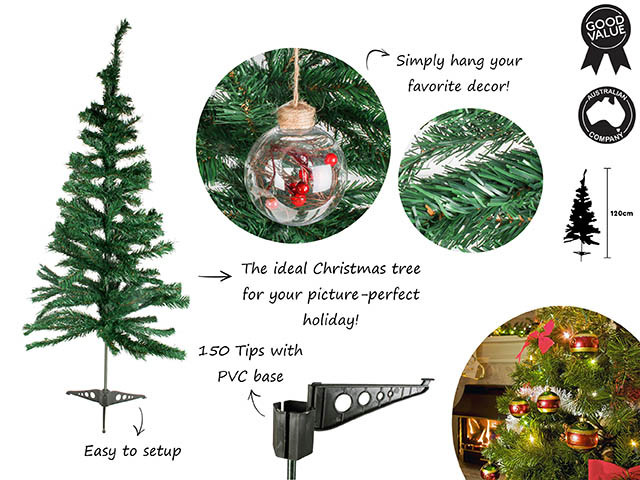 XMAS TREE TRADITIONAL120CM 150 TIPS