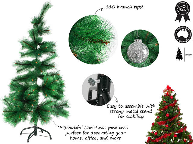 XMAS TREE PINE 120CM 110 TIPS