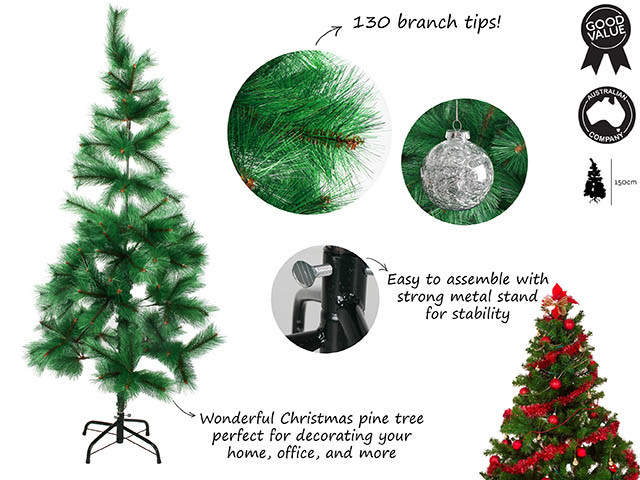XMAS TREE PINE 150CM 130 TIPS