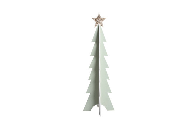 XTRA TALL XMAS TREE ORNAMENT WITH GLITTER STAR 60X20CM