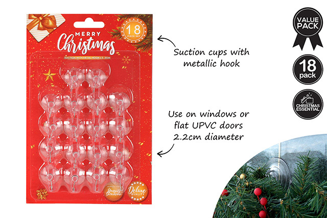 S18  2.2CM SUCTION CUP WITH METAL HOOK